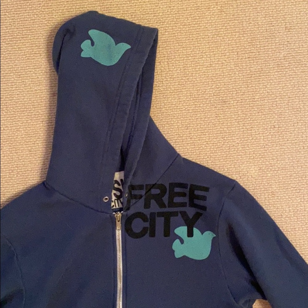 Authentic FreeCity Blue Zip-up Sweatshirt